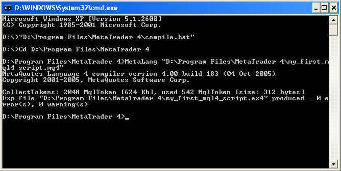 metatrader 4 metalang compiler